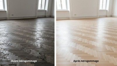 Holzboden strahlen – Parkett schonend reinigen und freilegen mit einer Aeroradier/Niederdruckstrahl-Anlage