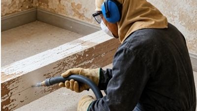 Effektiv alte Farbe von Holzoberflächen entfernen
