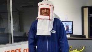 Masque de sablage avec visière en plastique 